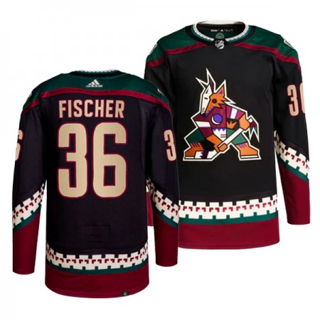 Arizona Coyotes Dresy Christian Fischer 36 Adidas Černá Authentic - Pánské